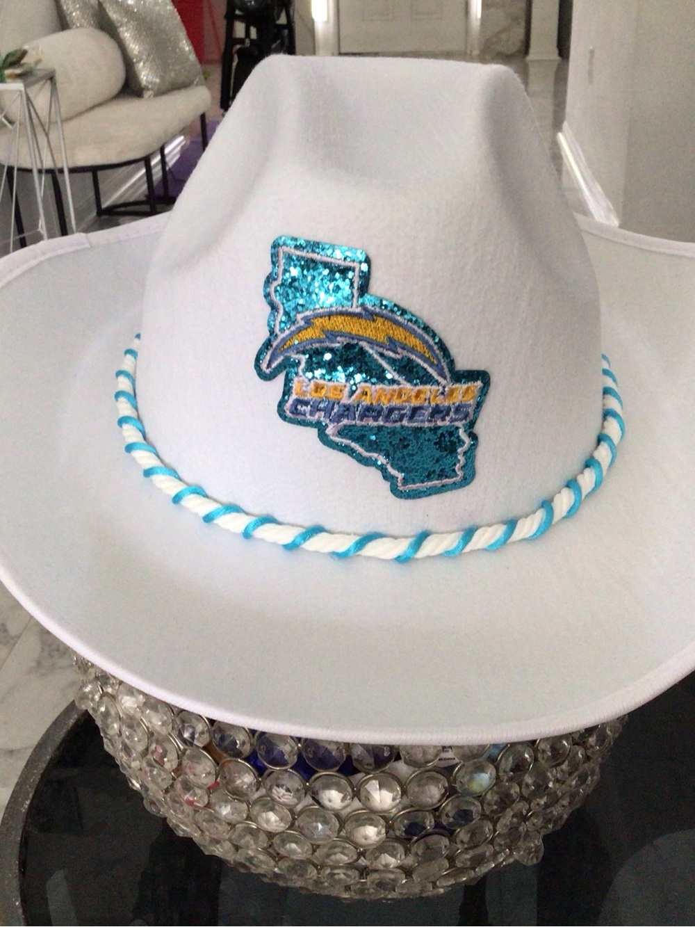 White Cowboy Los Angeles chargers hat